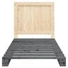 vidaXL Massivholzbett mit Kopfteil Grau 100x200 cm Kiefer