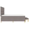 vidaXL Boxspringbett mit Matratze Taupe 180 x 200 cm Stoff