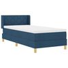 vidaXL Boxspringbett mit Matratze Blau 190 x 90 cm Polyester