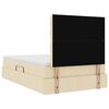 vidaXL Bett mit Stauraum und LED mit LED Creme 120 x 200 cm Polyester