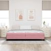 vidaXL Boxspringbett mit Matratze Rosa 200 x 200 cm Stoff