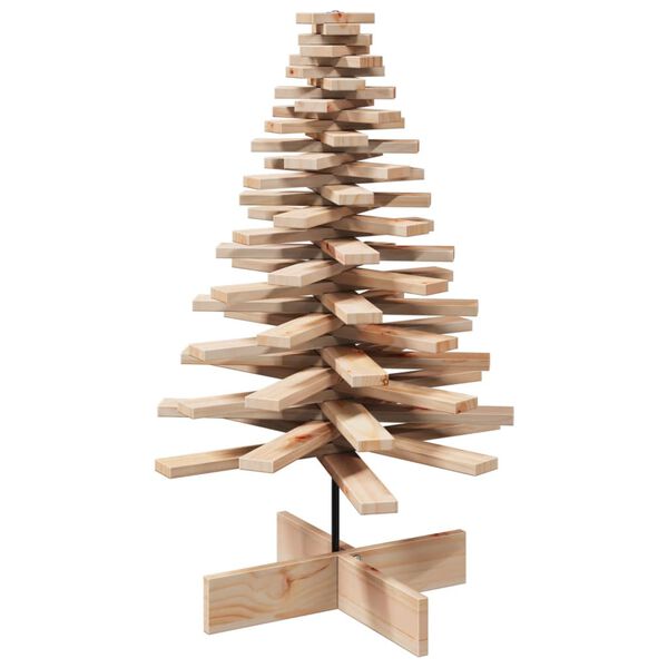 vidaXL Weihnachtsbaum Holz zum Schm&uuml;cken 100 cm Massivholz Kiefer