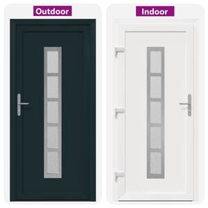 vidaXL Vordert&uuml;r Anthrazit 88 x 200 cm PVC