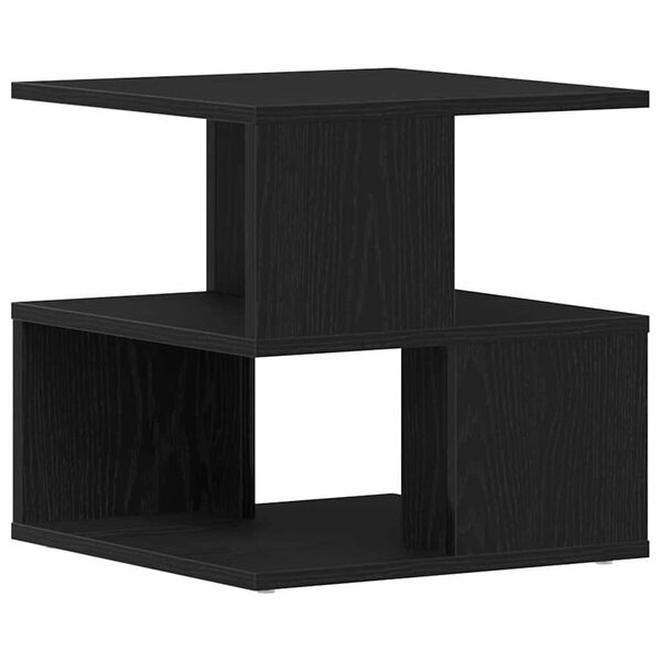 vidaXL Beistelltisch mit Regal Schwarz Eichen-Optik 30 x 30 x 55 cm