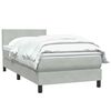vidaXL Boxspringbett mit Matratze Hellgrau 90x210 cm Samt