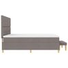 vidaXL Boxspringbett mit Matratze Taupe 200 x 200 cm Stoff
