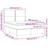 vidaXL Boxspringbett mit Matratze Hellgrau 140x200 cm Stoff