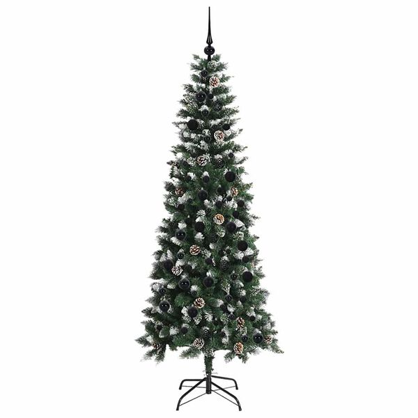 vidaXL K&uuml;nstlicher Weihnachtsbaum mit 300 LEDs mit St&auml;nder Gr&uuml;n 210 cm
