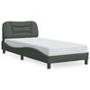 vidaXL Bettgestell ohne Matratze "Hvar" Dunkelgrau 90x200 cm Stoff