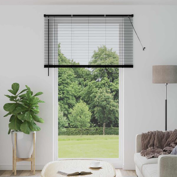 vidaXL Venetianer Jalousie Verstellbar Schwarz 213 x 160 cm PVC