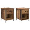 vidaXL Nachttisch 2 pcs Altholz 40 x 42 x 50 cm Holzwerkstoff