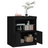 vidaXL Sideboard mit LED-Leuchten Schwarz 60,5x37x67 cm