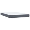 vidaXL Boxspringbett mit Matratze Dunkelgrau 160x220 cm Samt