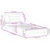 vidaXL Bettgestell ohne Matratze "Hvar" Dunkelbraun 100x200 cm Stoff