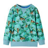 Kinder-Sweatshirt Hellgr&uuml;n Melange 116