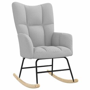 vidaXL Schaukelstuhl Wolkengrauer Stoff