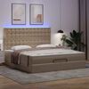 vidaXL Ottoman-Bett mit Matratze & LEDs 180x200cm Kunstleder