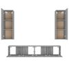 vidaXL 4-tlg. TV-Schrank-Set Grau Sonoma Holzwerkstoff
