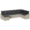 vidaXL Sofa Set 8 stk. Hellgrau [Synthetisch]: Poly Rattan