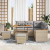 vidaXL Gartensofa-set 8 pcs Beige Poly-Rattan