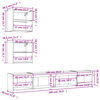 vidaXL 5-tlg. Wohnwand mit LED-Beleuchtung R&auml;uchereiche Holzwerkstoff