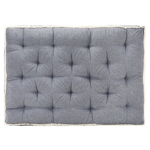 vidaXL Palettensofa-Kissen Blau 120x80x10 cm