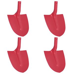 vidaXL Schaufelkopf 4 pcs Rot 39,5 x 27,5 cm Pulverbeschichteter Stahl