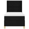 vidaXL Boxspringbett mit Matratze Schwarz 140 x 200 cm Stoff