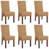 vidaXL Esszimmerst&uuml;hle 6 Stk. Natur Rattan Braun