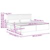 vidaXL Bettrahmen mit Kopfteil Beton 200 x 200 cm Massives Kiefernholz