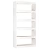 vidaXL B&uuml;cherregal/Raumteiler Wei&szlig; 80x30x167,4 cm Massivholz Kiefer