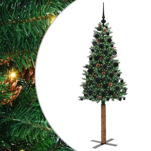 vidaXL Schlanker Weihnachtsbaum Gr&uuml;n 180 cm