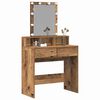 vidaXL Schminktisch mit Regal Altholz 80 x 41 x 144,5 cm Holzwerkstoff