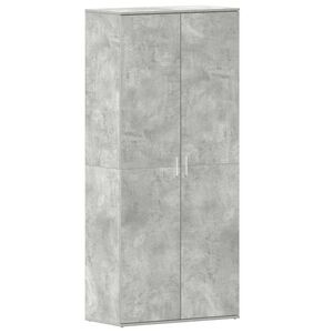 vidaXL Schuhschrank 80 x 39 x 178 cm Holzwerkstoff Beton Grau