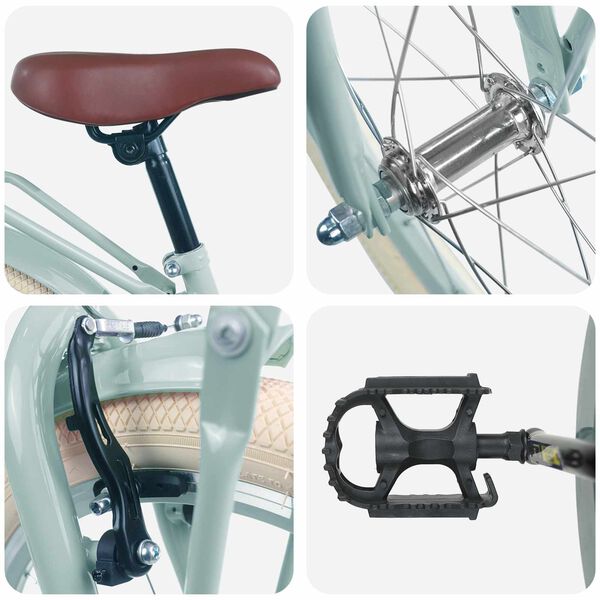 vidaXL Kinderfahrrad 22 Zoll f&uuml;r 7-12 Jahre alt Hellgr&uuml;n