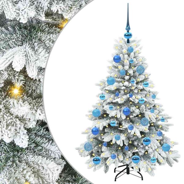 vidaXL Künstlicher Weihnachtsbaum mit 150 LEDs Grün 120 cm PE und PVC