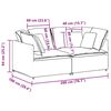 vidaXL Modulares Sofa mit Kissen Cordstoff Hellgrau
