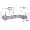 vidaXL Gartensofa-set mit Kissen 5 pcs Beige Poly Rattan