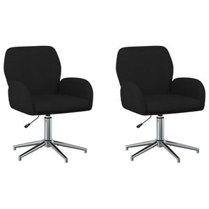 vidaXL B&uuml;rost&uuml;hle 2 Stk. 54 x 58 x 90 cm Schwarz Stoff