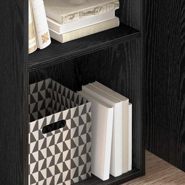 vidaXL Bücherregal Schwarz Eichen-Optik 40 x 30 x 77 cm Holzwerkstoff