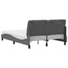 vidaXL Bett mit Matratze Dunkelgrau 120x200 cm Stoff