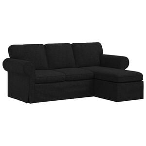vidaXL Sofa Schwarz 195 x 138 x 80 cm Stoff