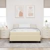 vidaXL Boxspringbett mit Matratze Creme 140 x 190 cm Stoff