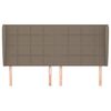 vidaXL Kopfteil mit Ohren Taupe 183x23x118/128 cm Stoff