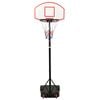 vidaXL Basketballständer Weiß 216-250 cm Polyethylen