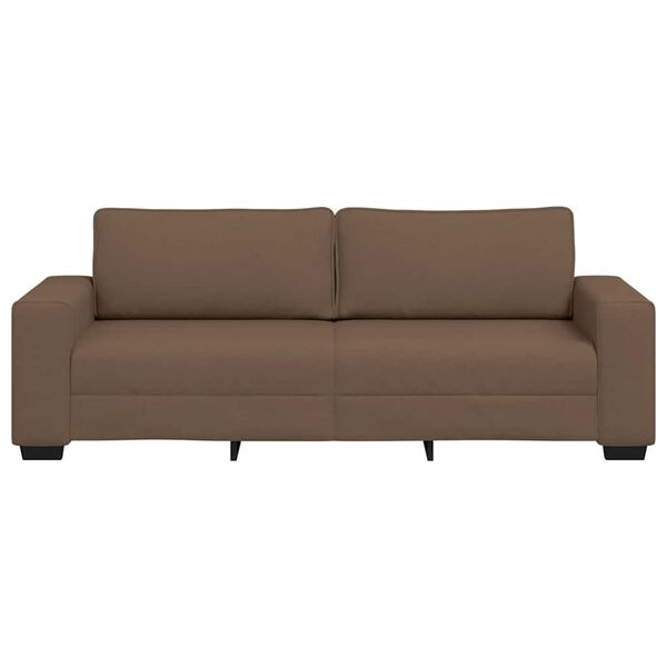 vidaXL 3-Sitzer-Sofa Braun 220x77x82 cm Stoff