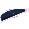 vidaXL Stufenmatten Selbstklebend 20 Stk. 56x17x3 cm Marineblau Halbrund