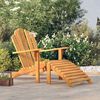 vidaXL Adirondack-Gartenstuhl mit Fu&szlig;st&uuml;tze Massivholz Teak