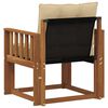 vidaXL Outdoor-Sofagarnitur Massives Akazienholz und Textilene Natur
