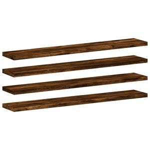 vidaXL Wandregale 4 Stk. R&auml;uchereiche 60x10x1,5 cm Holzwerkstoff